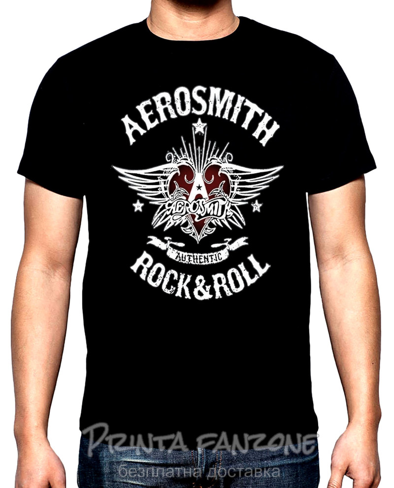 Тениски Aerosmith, Rock and roll, мъжка тениска, 100% памук, S до 5XL